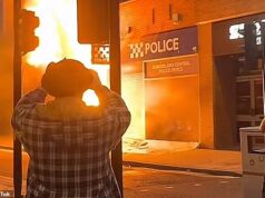 Sunderland condemn latest night of riot shame as club releases statement after masked yobs torch police station, burn a taxi and surround a mosque in the city following Southport stabbings