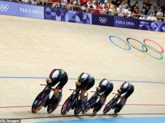Team GB settle for silver after losing dramatic men’s team pursuit final against Australia – as cyclists secure their fourth medal of the Paris Olympics