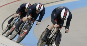 Team GB win SILVER in the men’s team sprint as rivals Netherlands set a new world record to reclaim their Olympic title in a rematch of their Tokyo final three years on