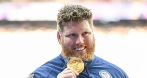 Team USA gold medalist Ryan Crouser shows off simple trick that explains why he won shot put gold at 2024 Olympics