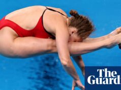 US diver Alison Gibson cut and bruised after hitting board but completes event | Paris Olympic Games 2024