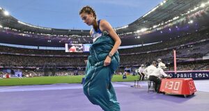 Yaroslava Mahuchikh: Why one of the biggest stars at the Paris Olympics curled up in a sleeping bag as she won gold