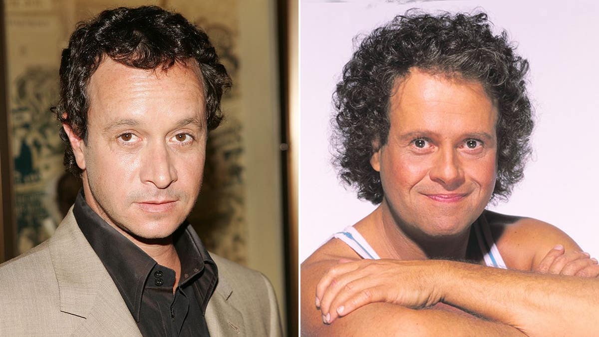 A collage featuring Pauly Shore and Richard Simmons